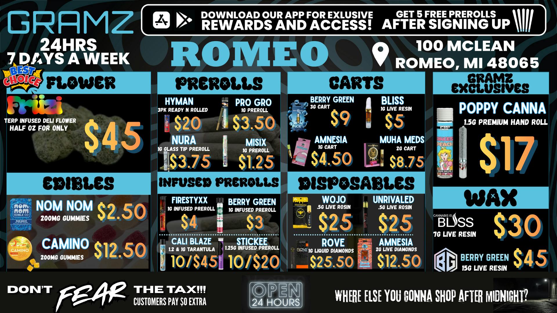 Gramz Cannabis - Romeo 💰 THE PRICE LEADER IN THE MITTEN ✋