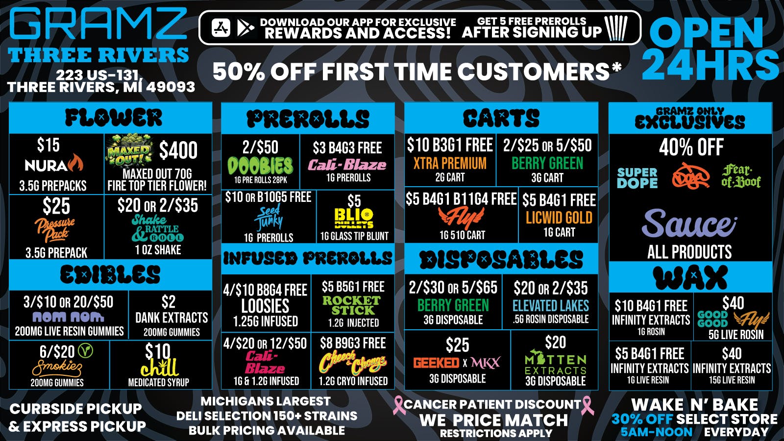 Gramz Cannabis - Three Rivers OPEN 24 HOURS WITH DEALS YOU CAN’T MISS!!