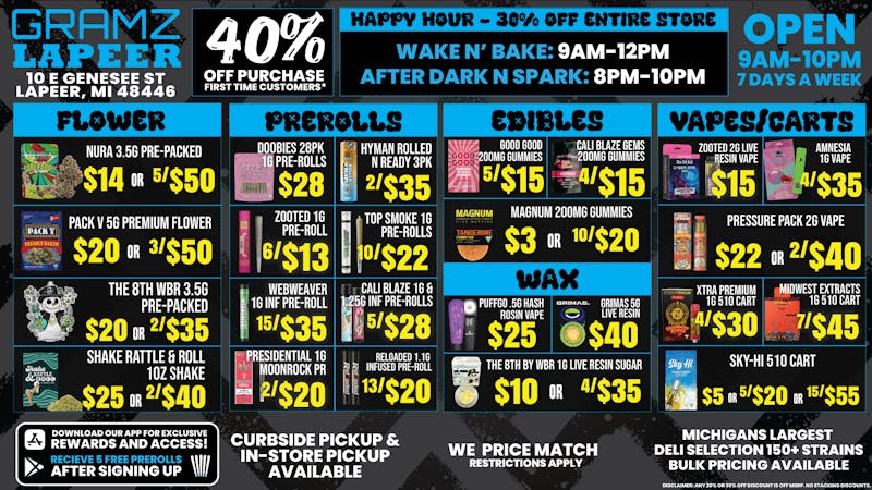 Gramz Cannabis - Lapeer 🔥 Lapeer, Pull Up for the Pressure 💨