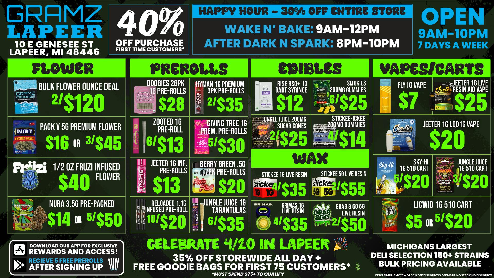 Gramz Cannabis - Lapeer 🌿 Your Go-To Stop for Daily Deals