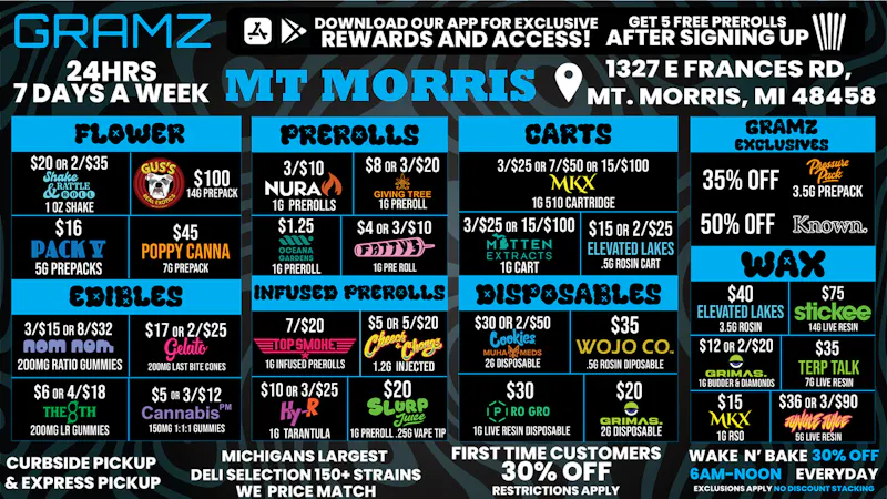 Gramz Cannabis - Mt. Morris 😮‍💨 STAY LIT WITHOUT BREAKING THE BANK