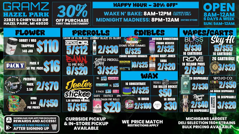 Gramz Cannabis - Hazel Park 💨 Stock Up & Save at Gramz Hazel Park