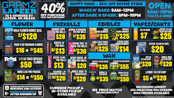 Gramz Cannabis - Lapeer 🌿 Your Go-To Stop for Daily Deals