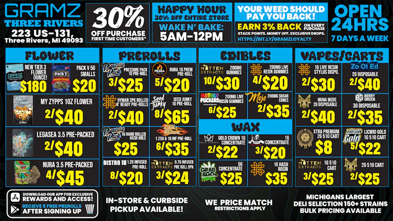 Gramz Cannabis - Three Rivers 🔥 Stock Up & Save Big in Three Rivers 🔥