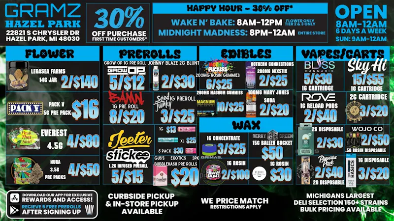 Gramz Cannabis - Hazel Park 💨 Stock Up & Save at Gramz Hazel Park