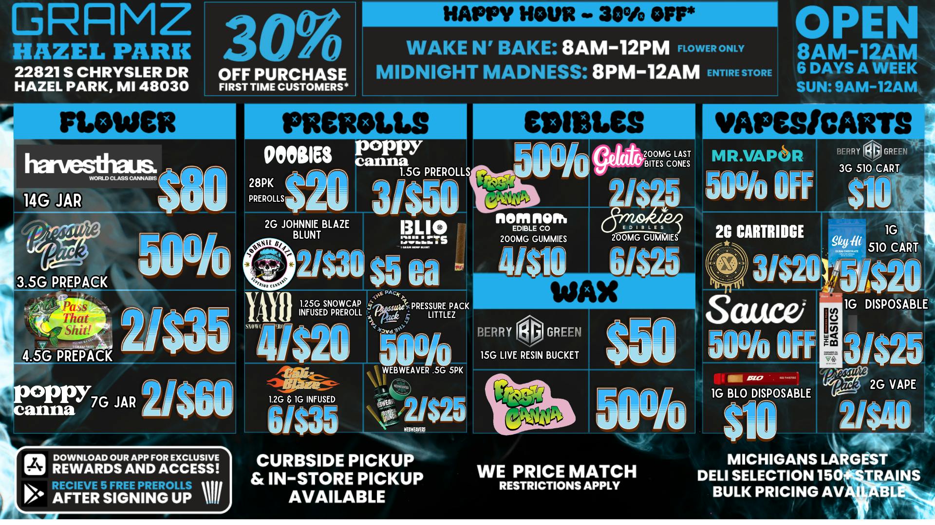 Gramz Cannabis - Hazel Park 🌙 Hazel Park’s Late-Night Deal Spot