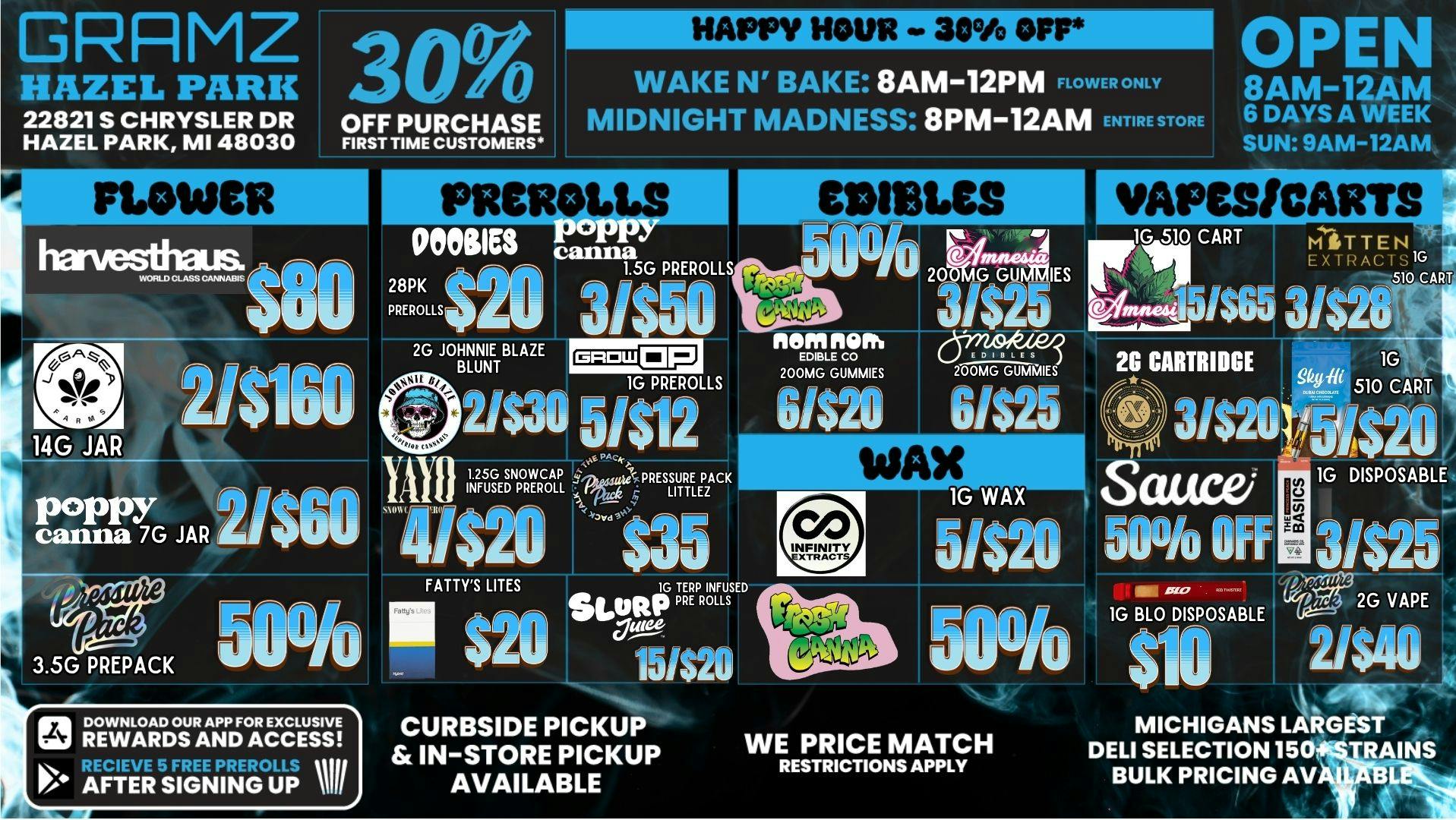 Gramz Cannabis - Hazel Park 🔥 WAKE, BAKE & SAVE — DEALS ALL DAY AT GRAMZ
