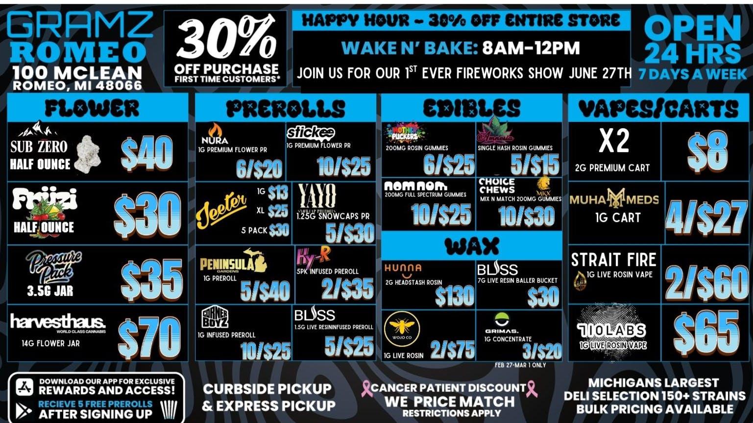 Gramz Cannabis - Romeo 🌙🔥 DAY OR NIGHT, THE SAVINGS NEVER STOP! OPEN 24
