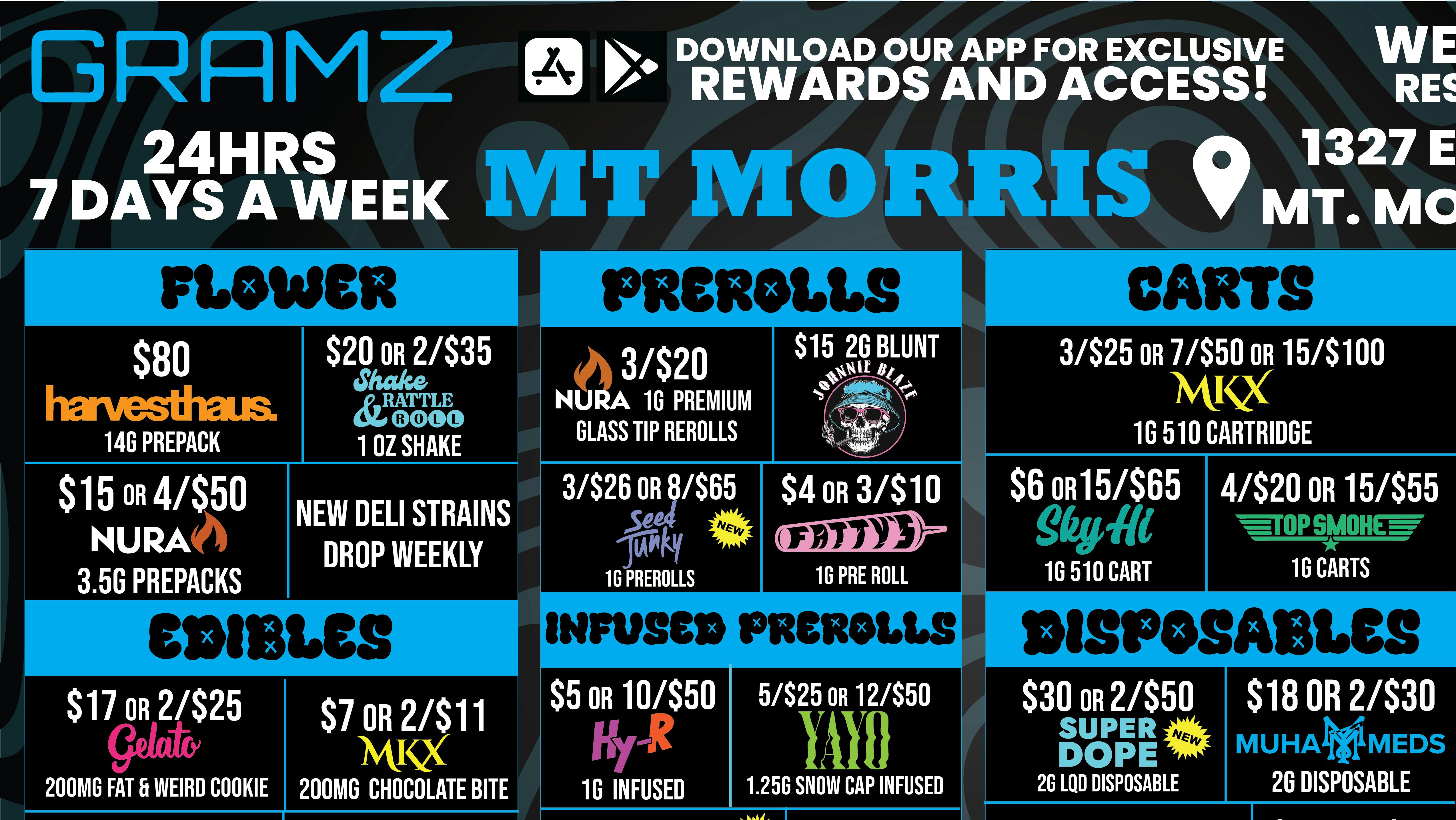 Gramz Cannabis - Mt. Morris 🔥 MT. MORRIS HOT DROP! SAVINGS INSIDE 💨