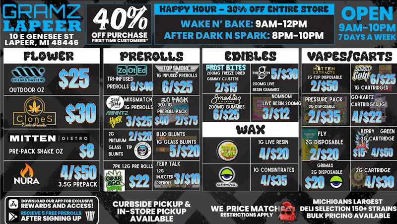 Gramz Cannabis - Lapeer 🔥 Lapeer's Hottest Deals Are Here! 🌿