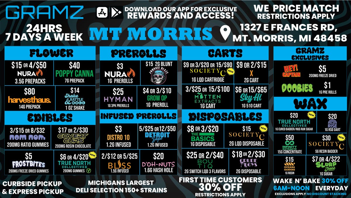 Gramz Cannabis - Mt. Morris 🔥 Mt. Morris' Hottest Deals Are Here! 💨