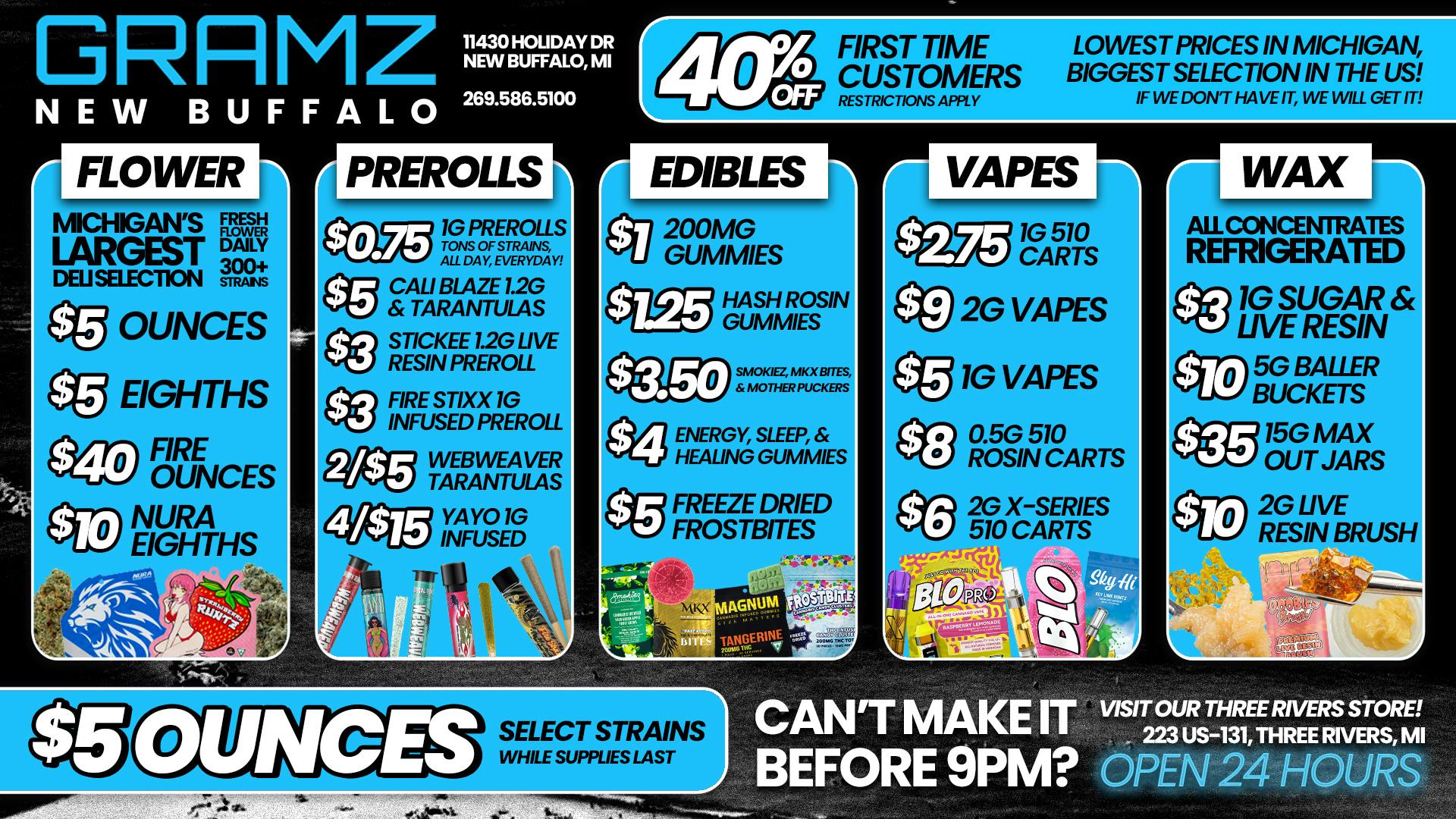 Gramz New Buffalo 🔥 CRAZY NEW BUFFALO DEALS: $5 OUNCES!