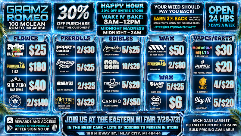 Gramz Cannabis - Romeo 🔥 Romeo's Weekend Deals Are Here! 🔥