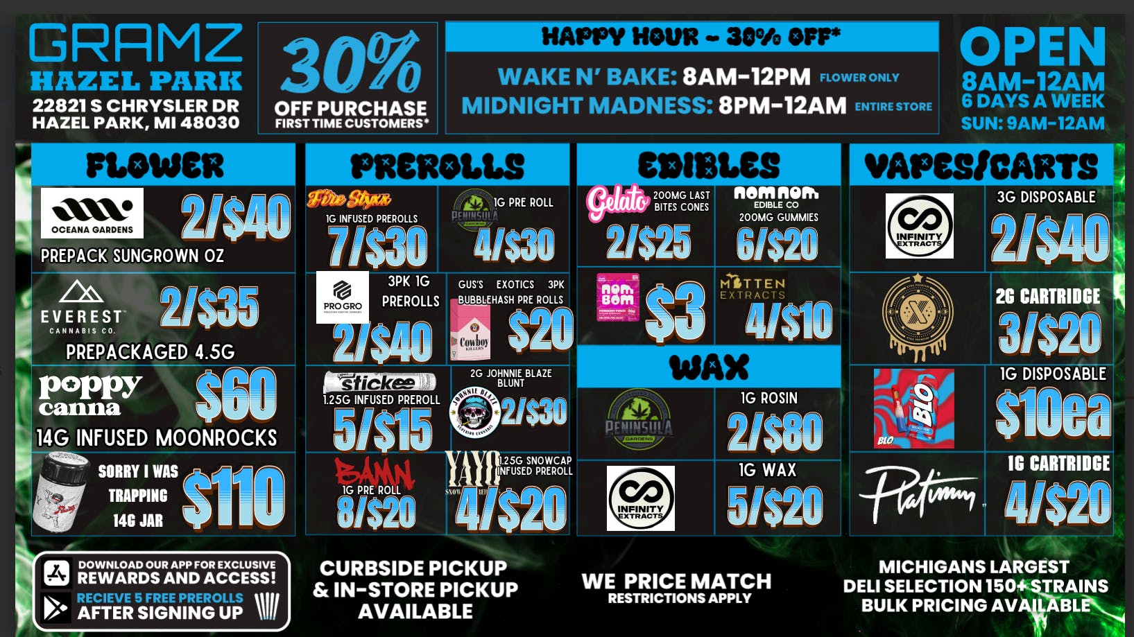 Gramz Cannabis - Hazel Park 🔥 Hazel Park Weekend Deals + BOGO Wax 🌿