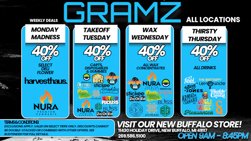 Gramz New Buffalo 🔥 Gramz New Buffalo: 40% Off Deals!
