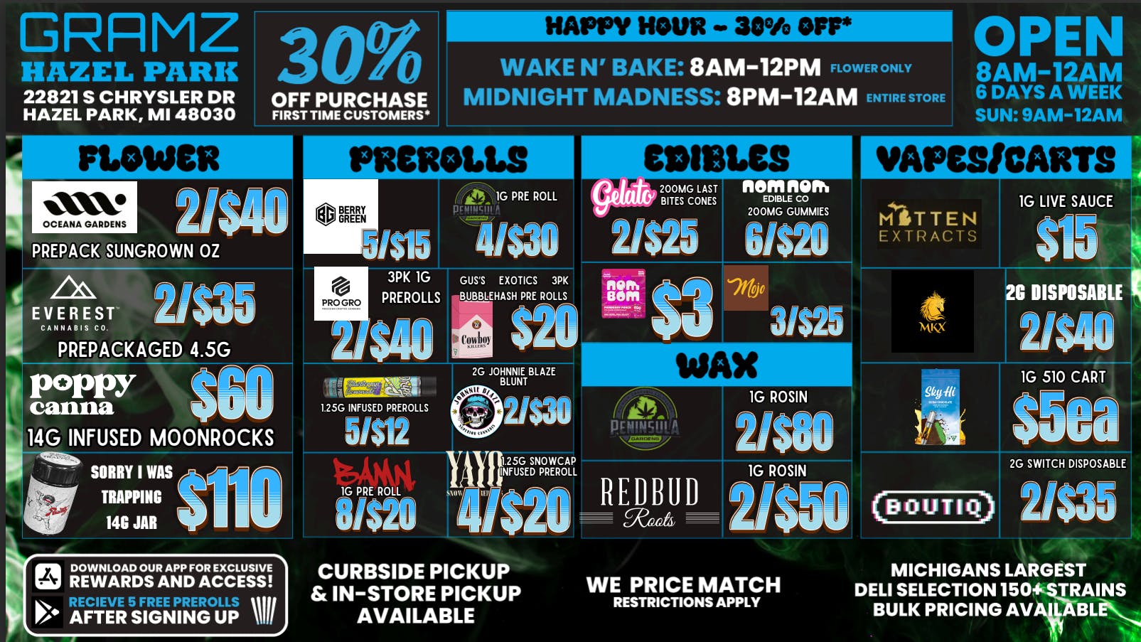 Gramz Cannabis - Hazel Park 🔥 Gramz Hazel Park Weekend Deals 8/7-8/9 🌿