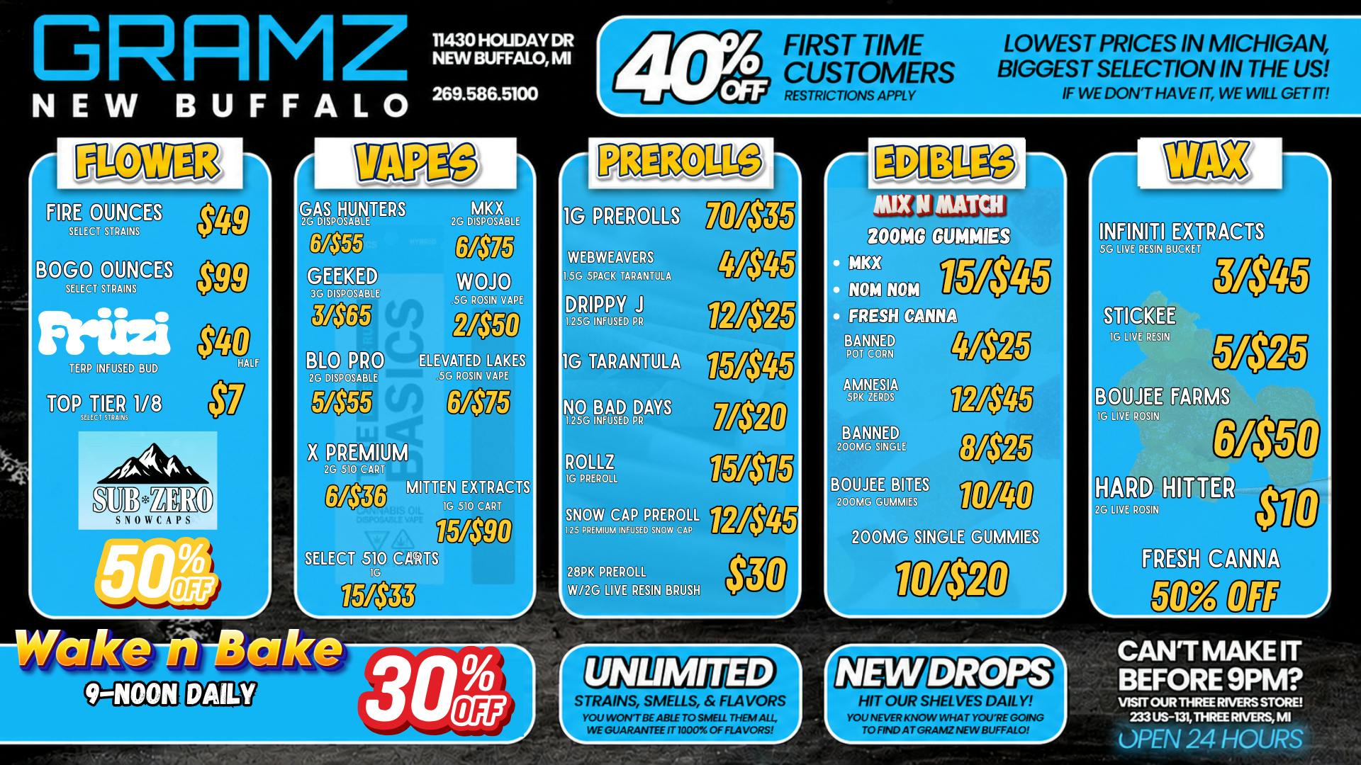 Gramz New Buffalo 🔥 Fire Ounces $49, BOGO Ounces From $99