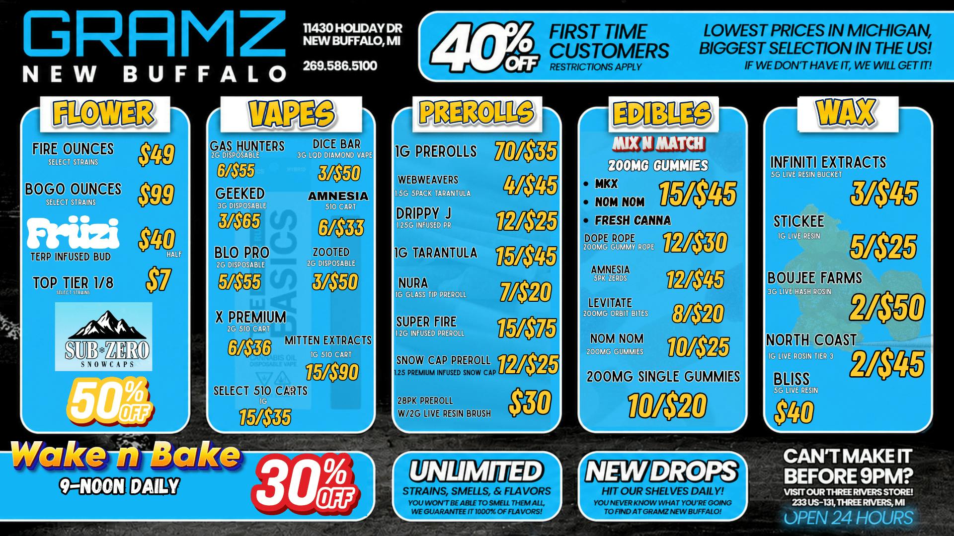 Gramz New Buffalo 🔥 Fire Ounces $49, BOGO Ounces $99