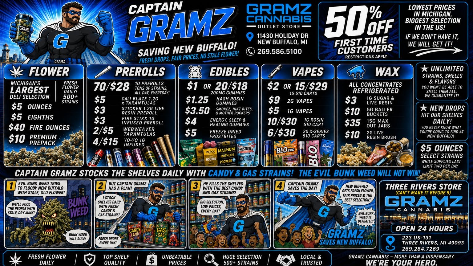 Gramz New Buffalo 🔥 FIRST TIME CUSTOMERS – 50% OFF! 🔥