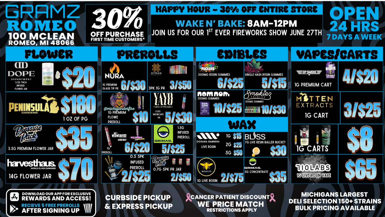 Gramz Cannabis - Romeo 🎉 30% OFF Happy Hour – Wake N' Bake at Gramz Rome