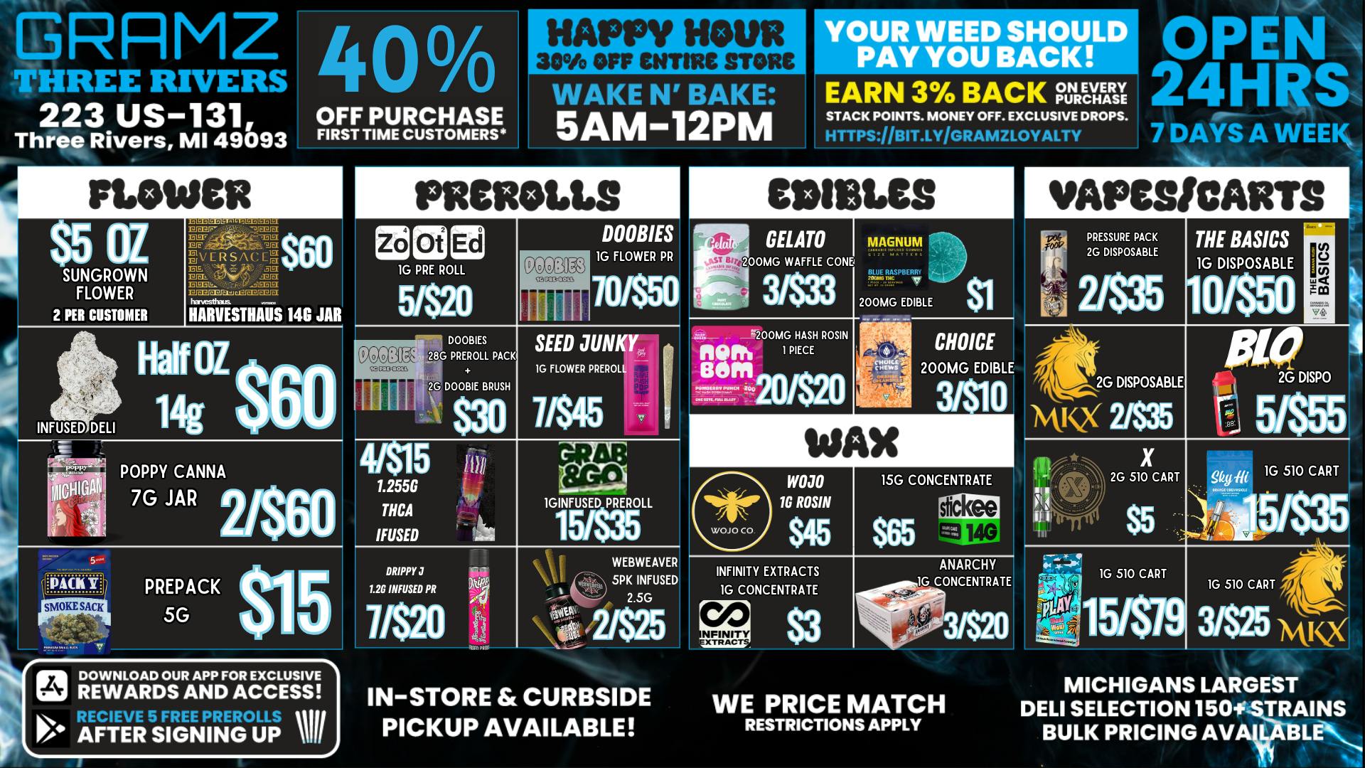Gramz Cannabis - Three Rivers 🎉 Gramz Three Rivers: 40% Off + Loyalty $$