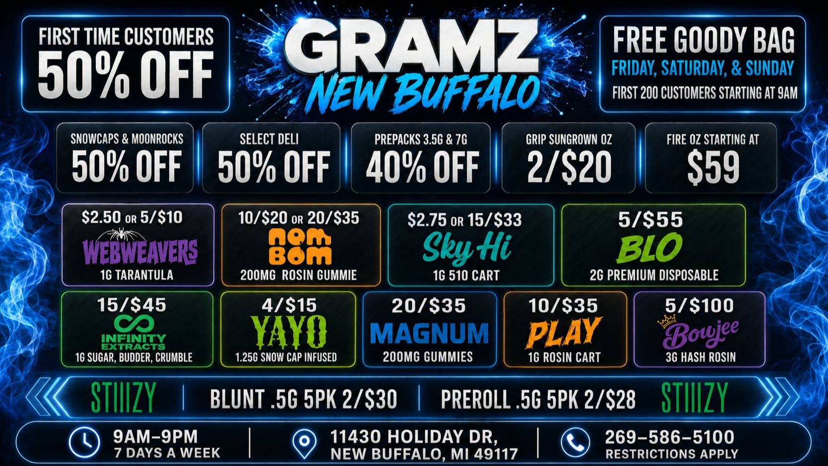 Gramz New Buffalo 🔥 Gramz New Buffalo Weekend Deals—Save Up to 50%