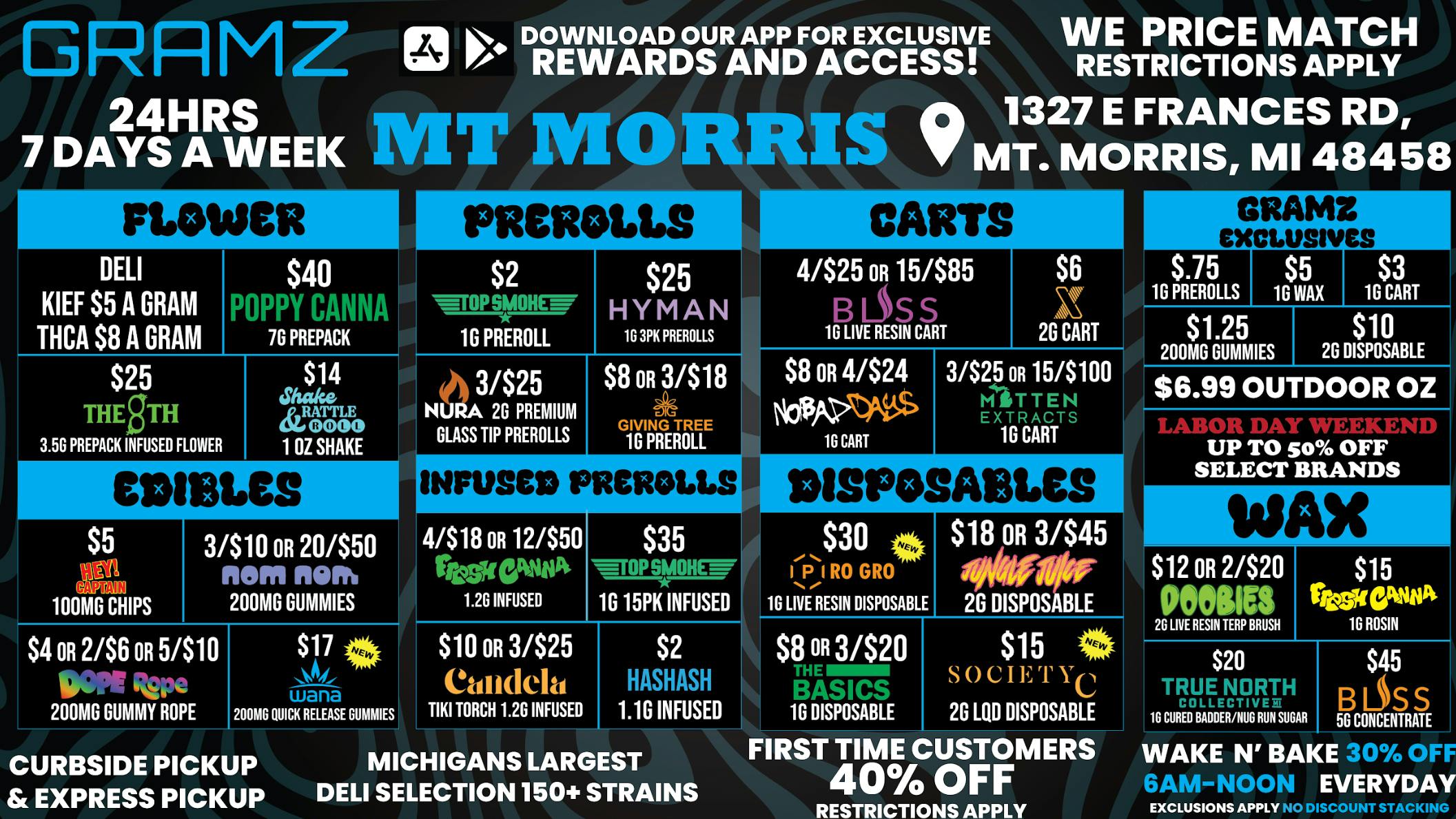Gramz Cannabis - Mt. Morris 🎉 Labor Day Weekend: Up to 50% Off 🌿