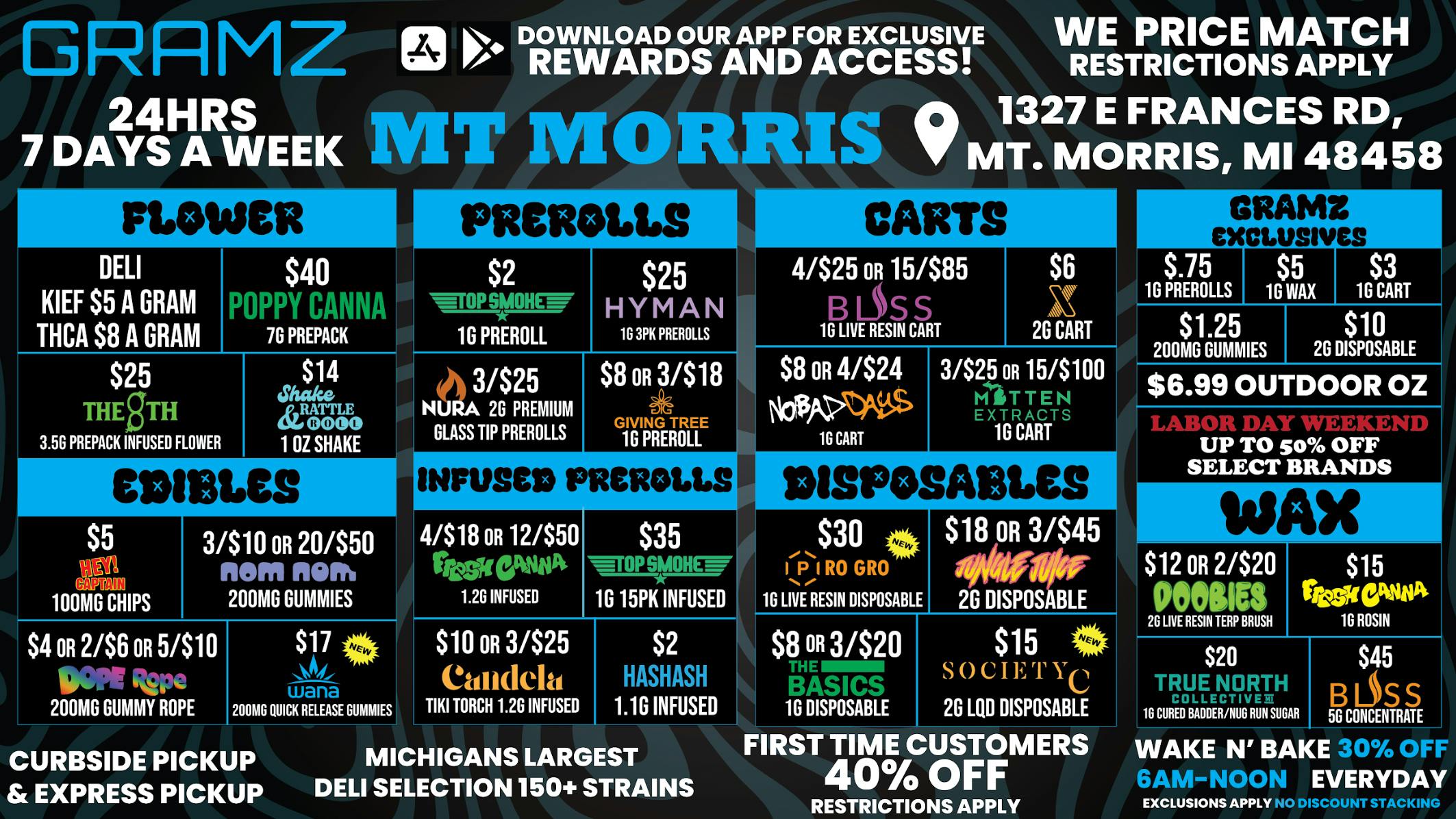 Gramz Cannabis - Mt. Morris 🎉 Labor Day Weekend: Up to 50% Off 🌿