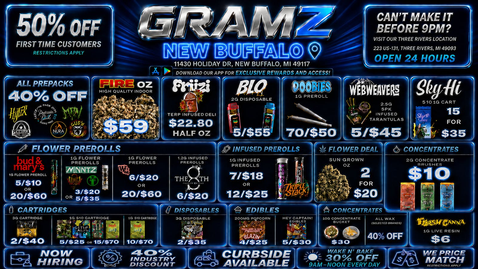 Gramz New Buffalo 🔥 Gramz New Buffalo: 50% Off New Customers! 🔥