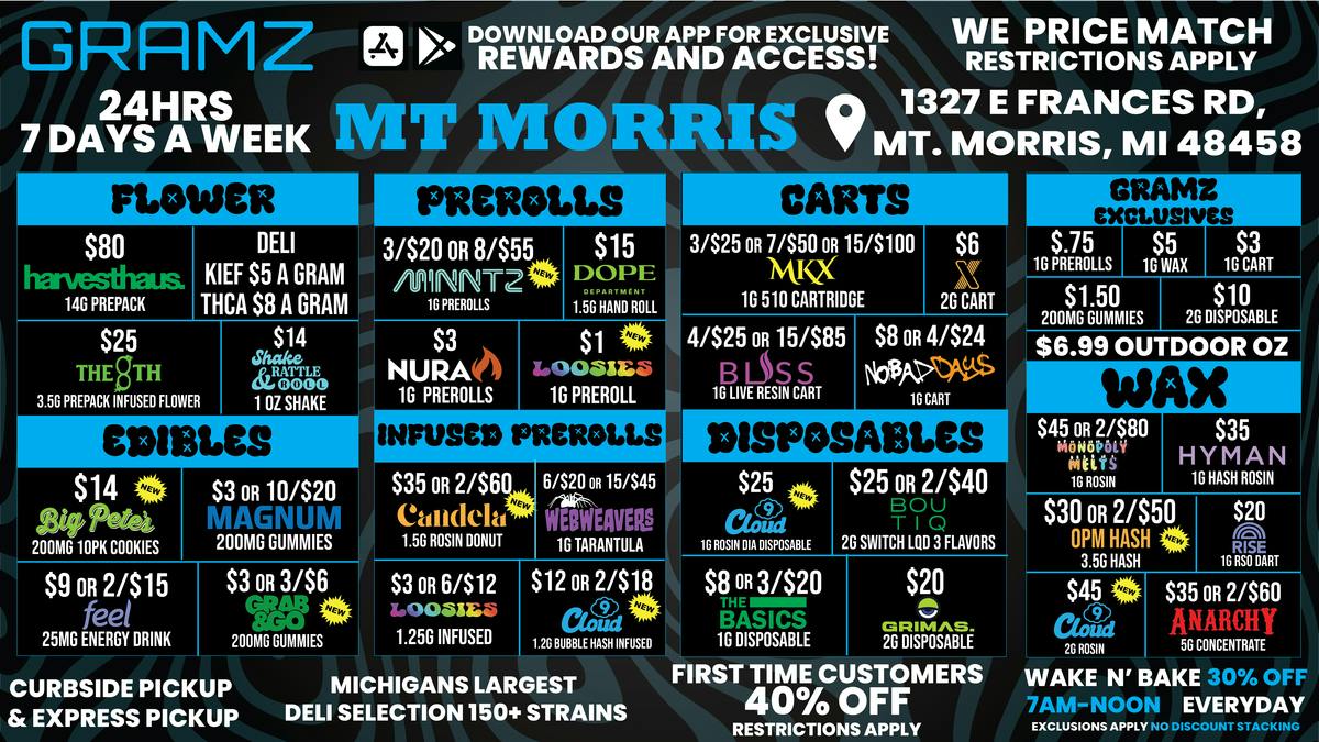 Gramz Cannabis - Mt. Morris 🌿 GRAMZ Mt. Morris — Deals On Deck 💨
