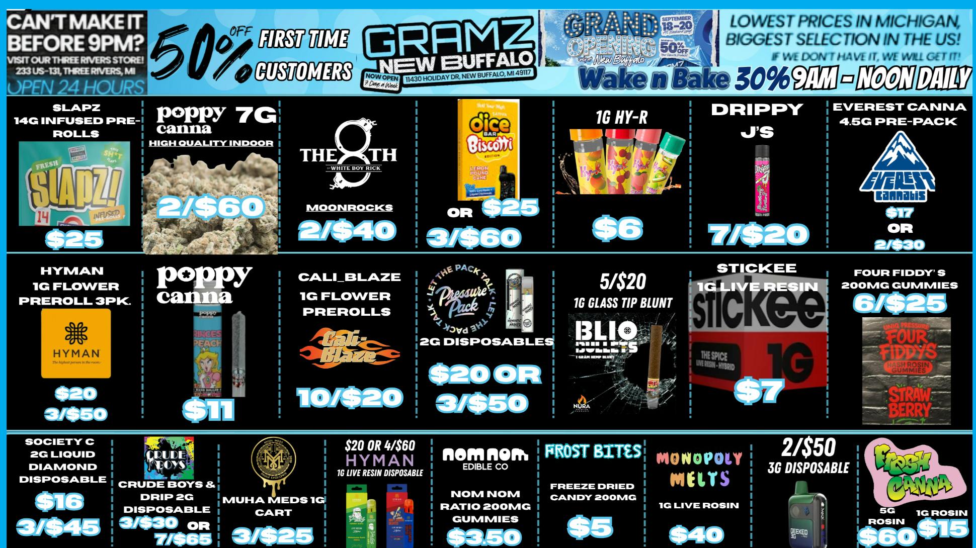 Gramz New Buffalo 🎉 Gramz New Buffalo Grand Opening: 50% Off!