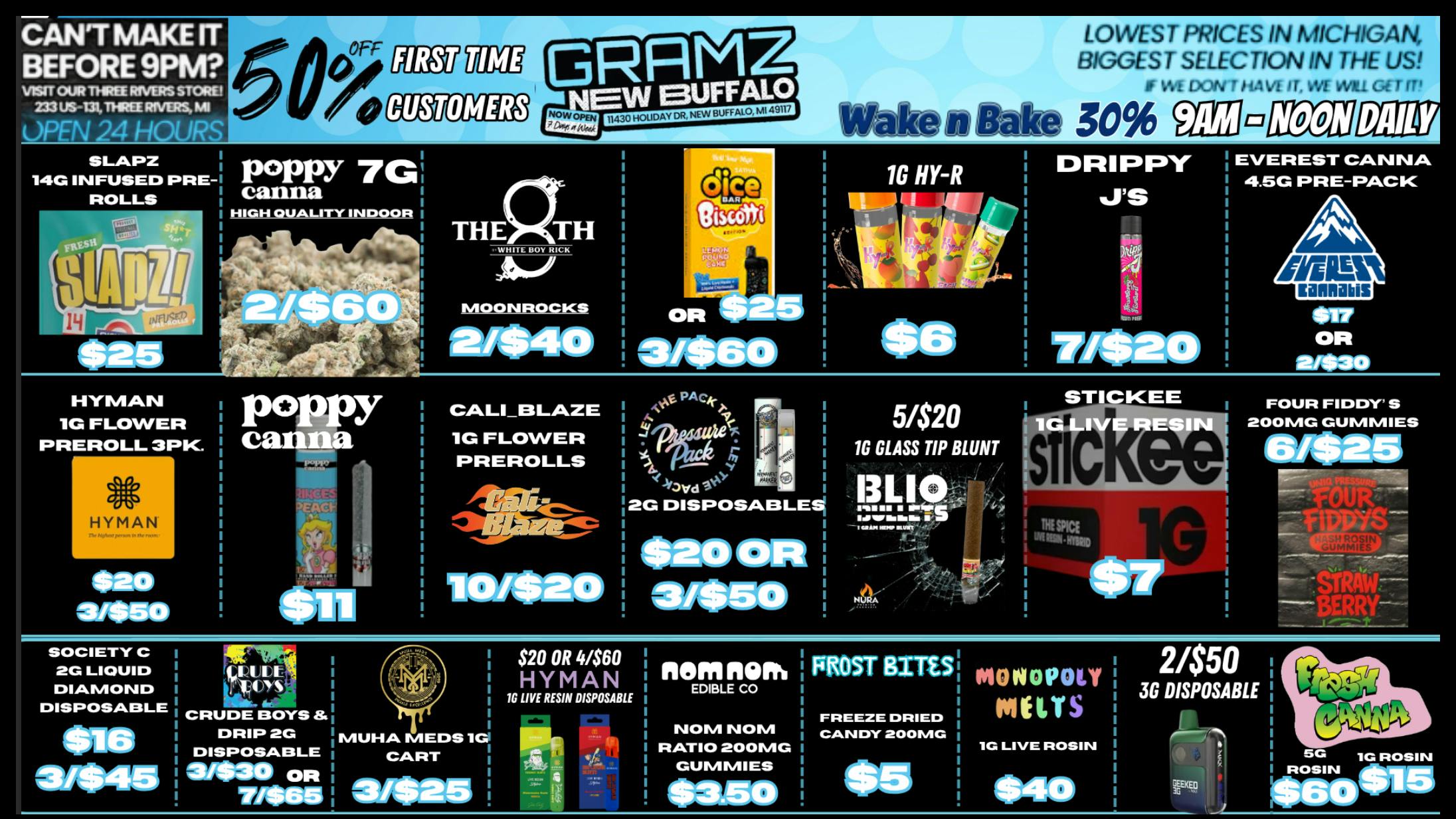 Gramz New Buffalo 🎉 New Buffalo Deals: Wake n Bake 30% Off + More!