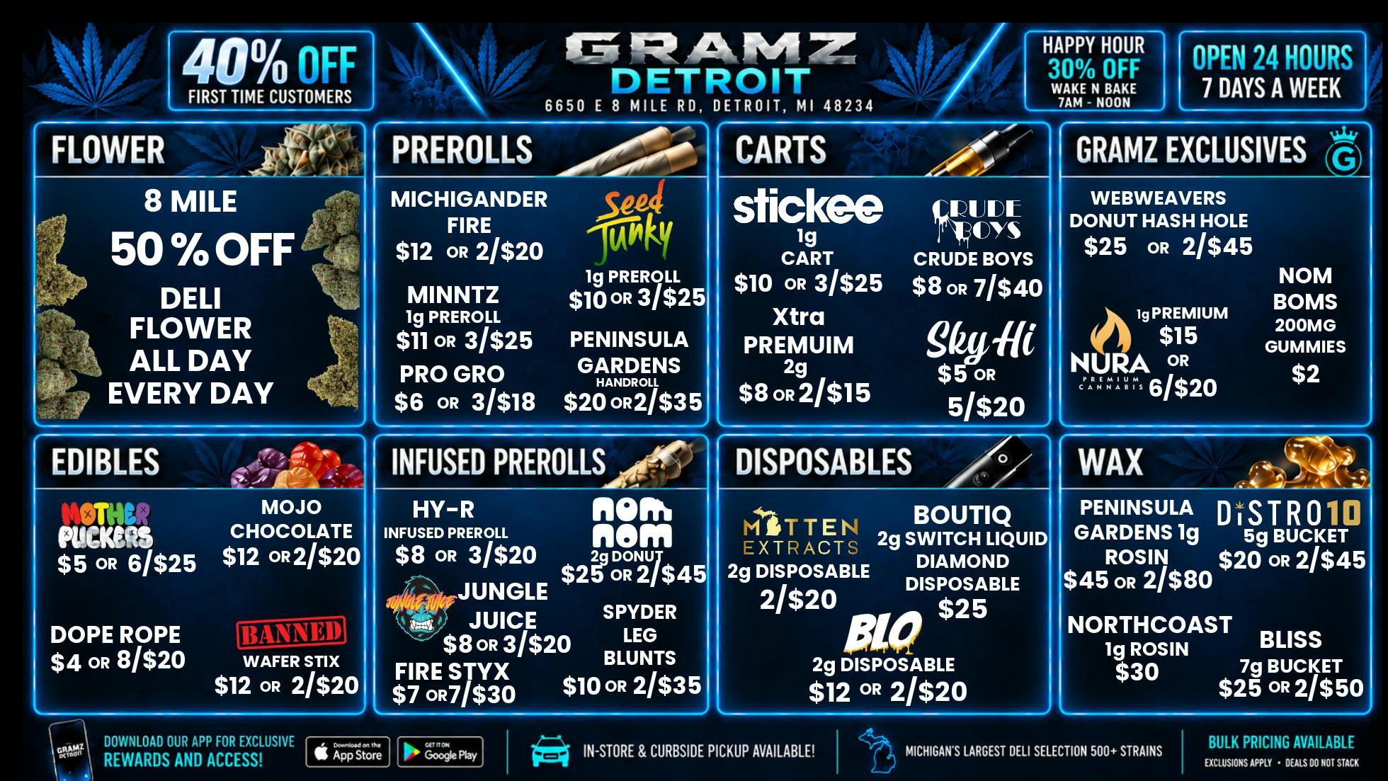 Gramz Cannabis Detroit 🔥 50% Off Deli Flower All Day, Every Day 🎃