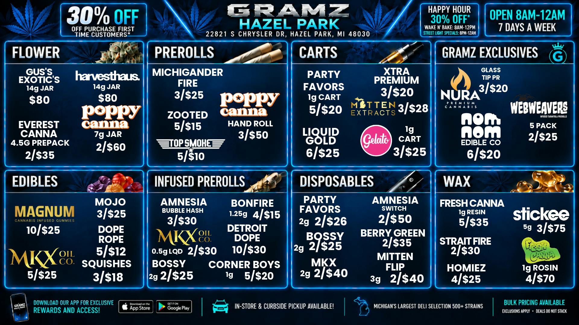 Gramz Cannabis - Hazel Park 🔥 Bundle Deals: 5/$10 Prerolls & 5/$20 Carts 💨