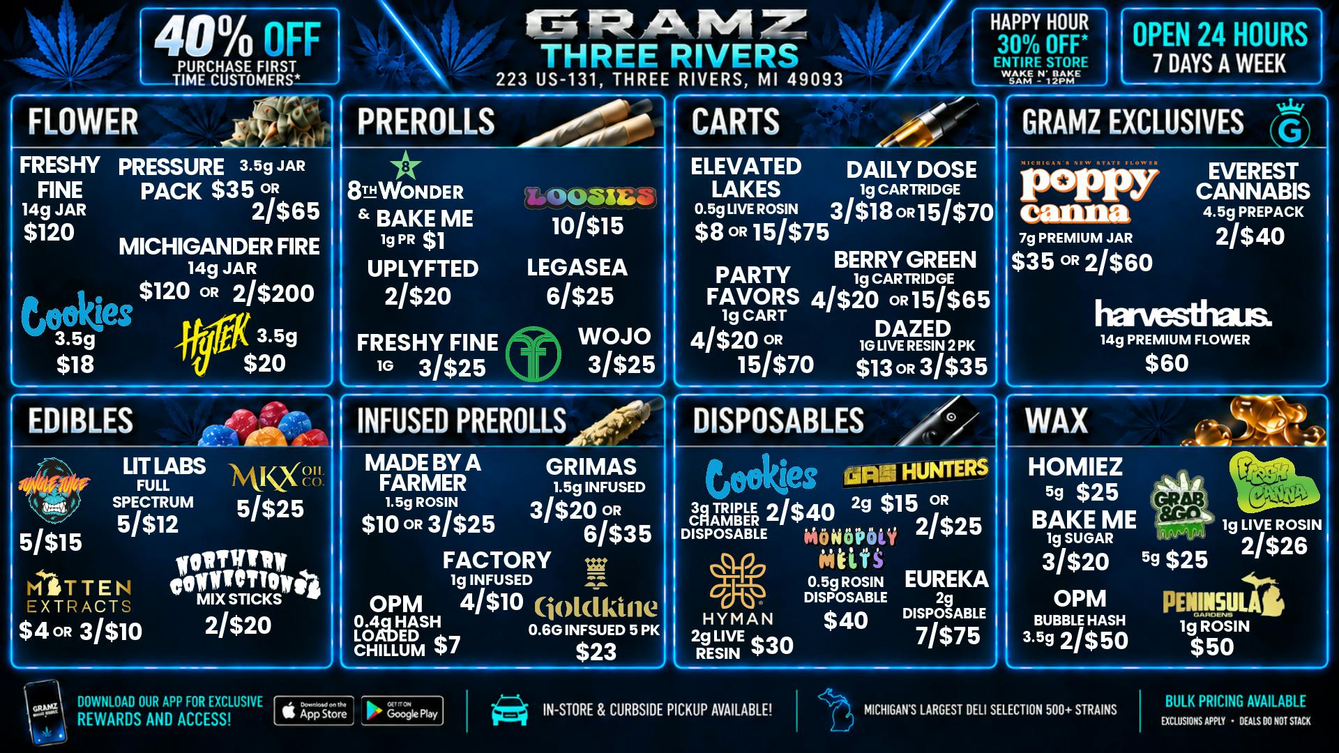 Gramz Cannabis - Three Rivers ⚡ 30% Off Happy Hour + Three Rivers Deals
