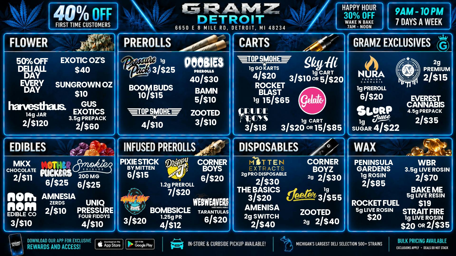 Gramz Cannabis Detroit ⚡ 30% Off Happy Hour + Detroit Deals