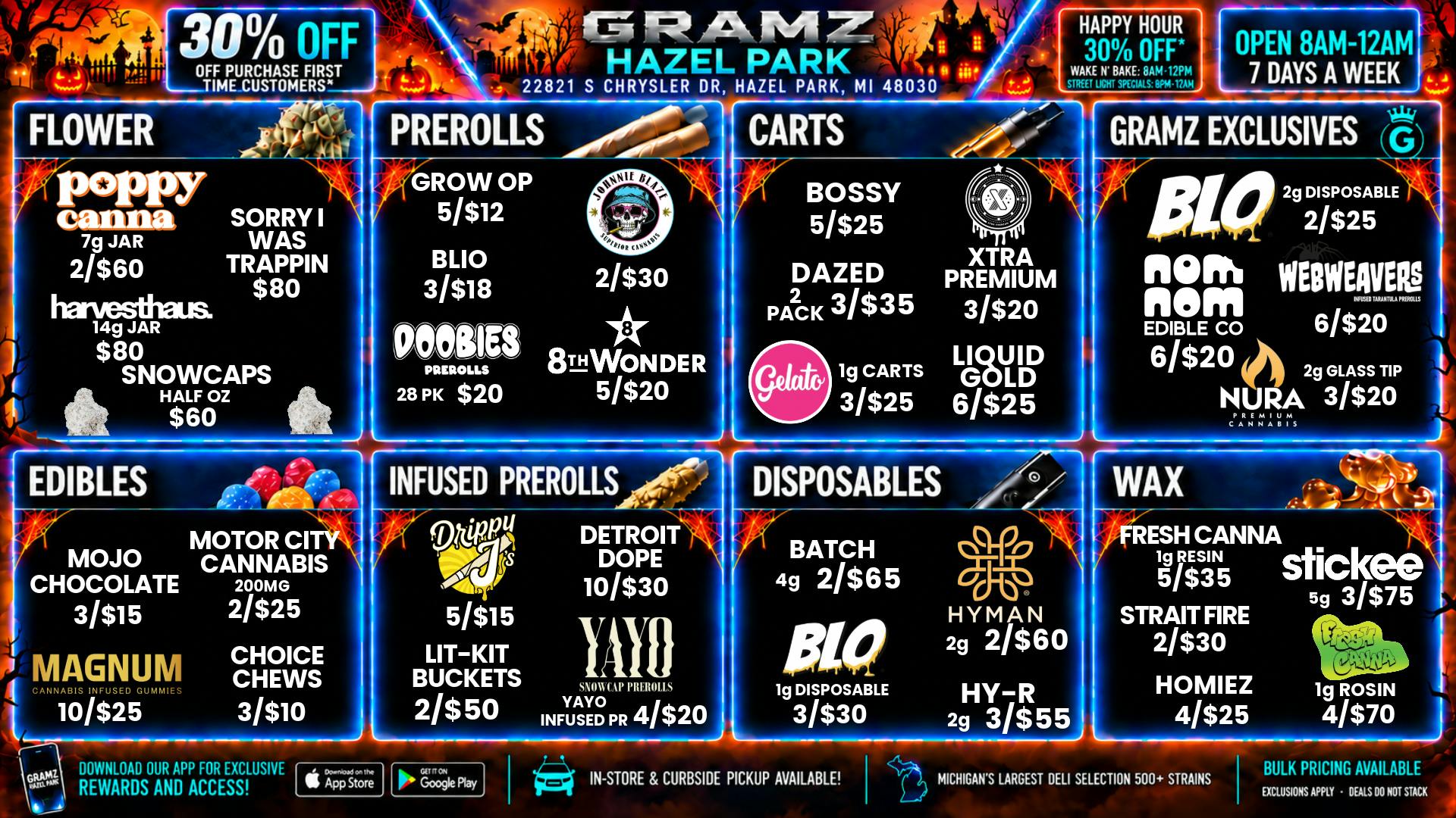 Gramz Cannabis - Hazel Park 🎃 Gramz Hazel Park | Halloween Deals