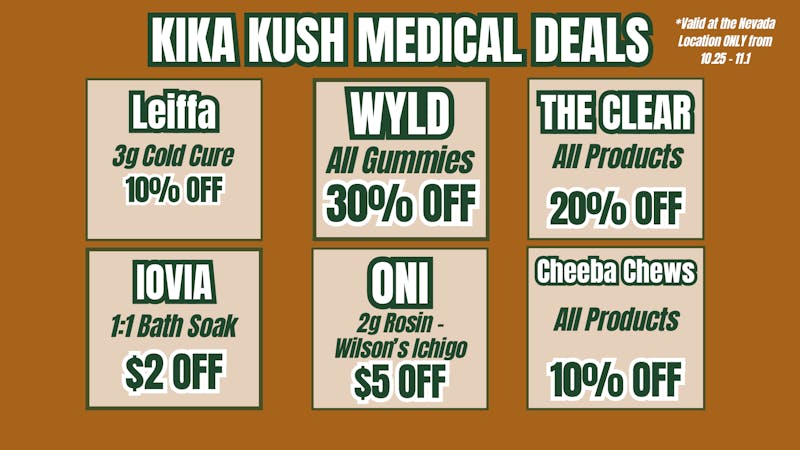Kika Kush-Nevada Weekly Deals - Nevada Location