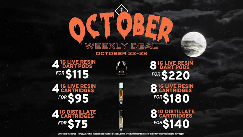 Seed & Smith Cannabis Save big on S&S Carts this week!