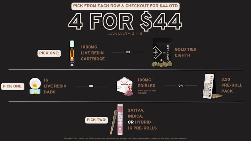 Seed & Smith Cannabis 4 for $44 OTD