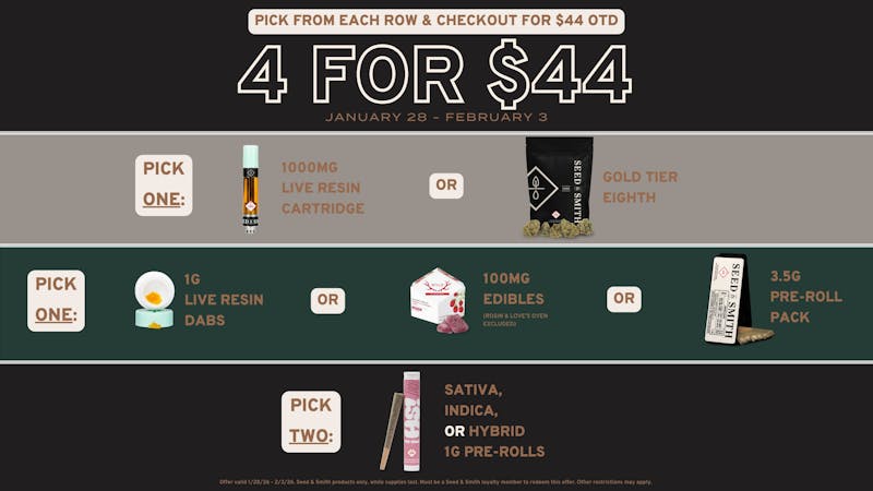 Seed & Smith Cannabis 4 for $44 OTD