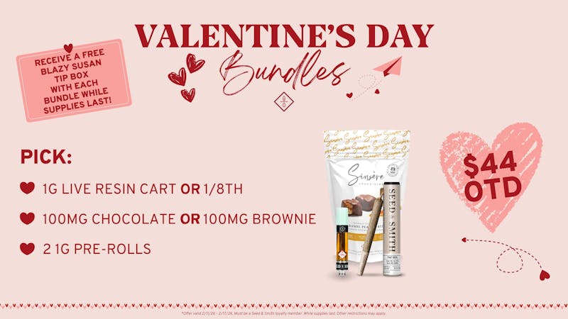 Seed & Smith Cannabis $44 OTD Valentine's Bundle