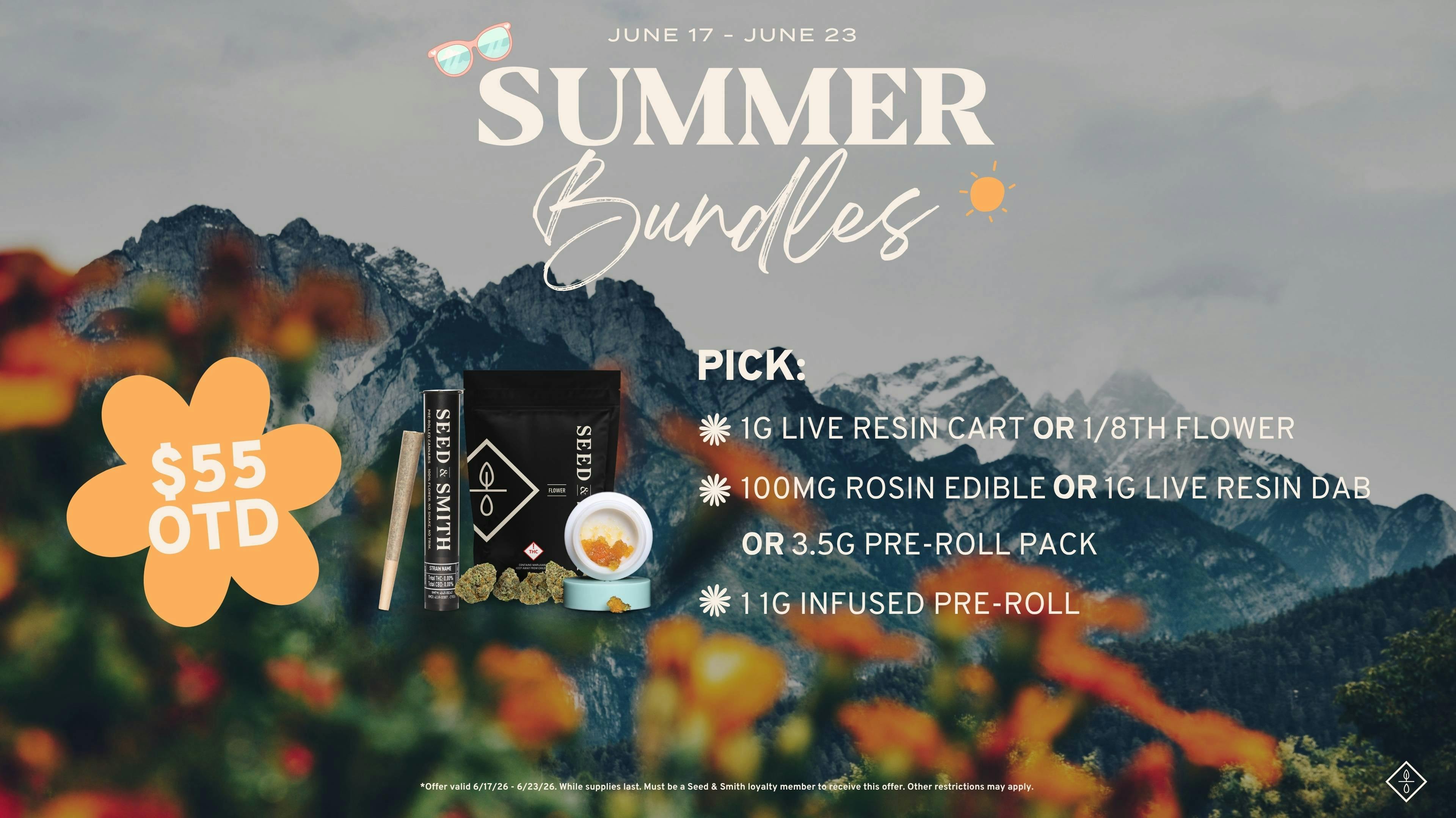 Seed & Smith Cannabis $55 OTD Summer Bundle