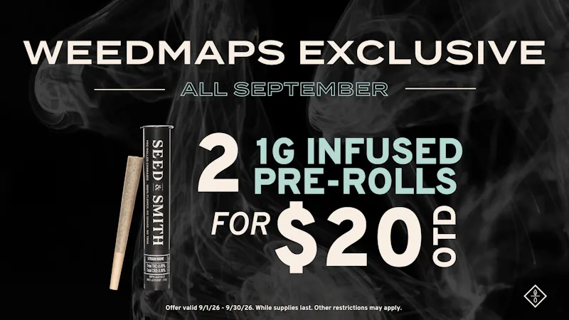 Seed & Smith Cannabis 2/$20 OTD 1g Infused Pre-Rolls
