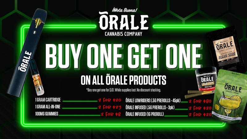 PurLife Dispensary - Las Cruces Buy 1, Get 1 ORALE Vapes!