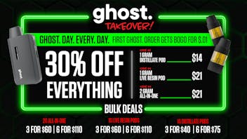 PurLife Dispensary - Clovis 30% Off Ghost Vapes!