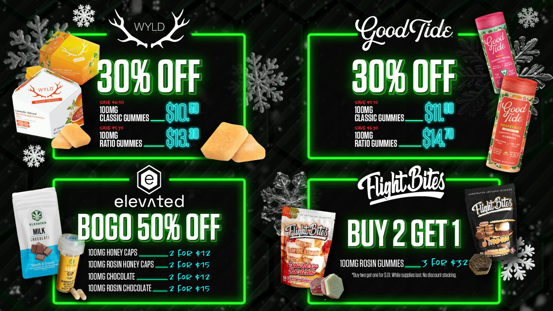 PurLife Dispensary - Menaul 30% Off Olio, WYLD, & Good TIde!