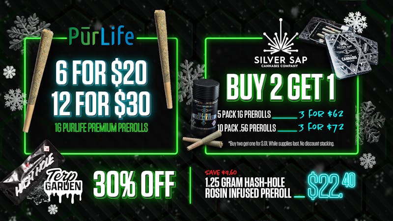 PurLife Dispensary - Truth or Consequences Buy 2, Get 1 Flight Bites & Silver Sap!