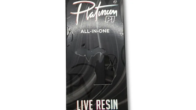 Glazed and Confused Platinum P1 Live Resin 1g Disposable on Sale $15