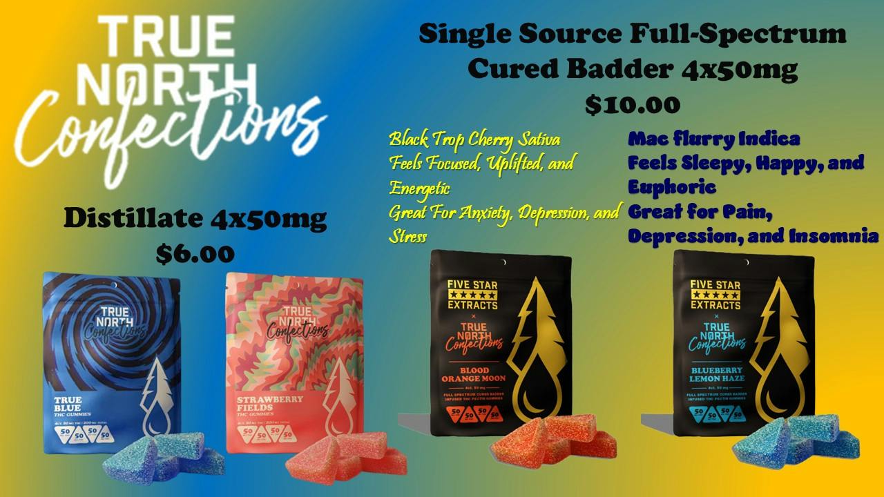 Glazed and Confused True North 4 x 50mg gummies